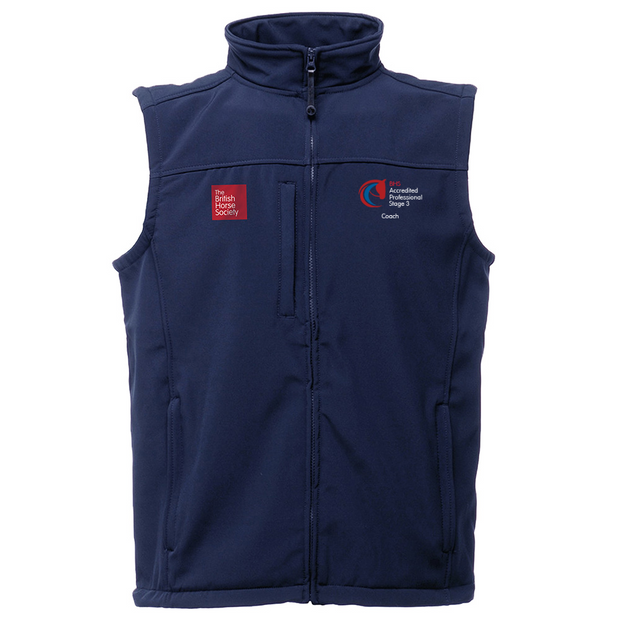 BHS Accredited Professional Unisex Softshell Gilet - Stage 3 Coach - Small - CLEARANCE