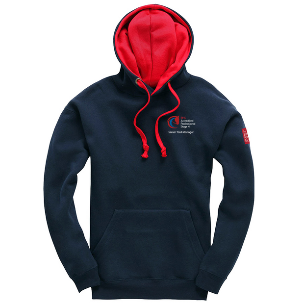 BHS Accredited Professional Unisex Contrast Hoodie - Stage 4 Senior Yard Manager - M - CLEARANCE